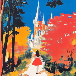 Tropicurrent style, Midjourney V6.1: retro fairy-tale illustration