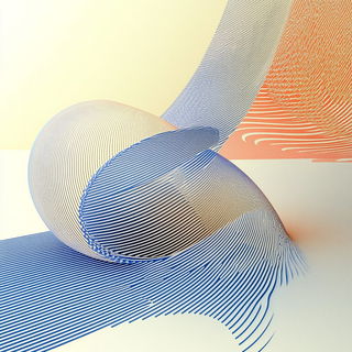Sunsetkai style, Midjourney V6.1: abstract 3D render