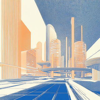 Sunsetkai style, Midjourney V6.1: megacity with futuristic bioarchitecture
