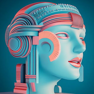 Cartocel style, Midjourney V6.1: abstract 3D render