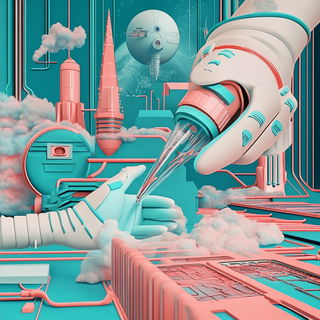 Cartocel style, Midjourney V6.1: editorial illustration for popular scientific magazine cover