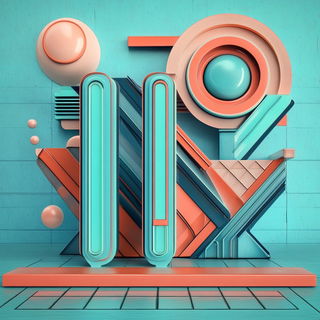 Cartocel style, Midjourney V6.1: typographic composition with large letters