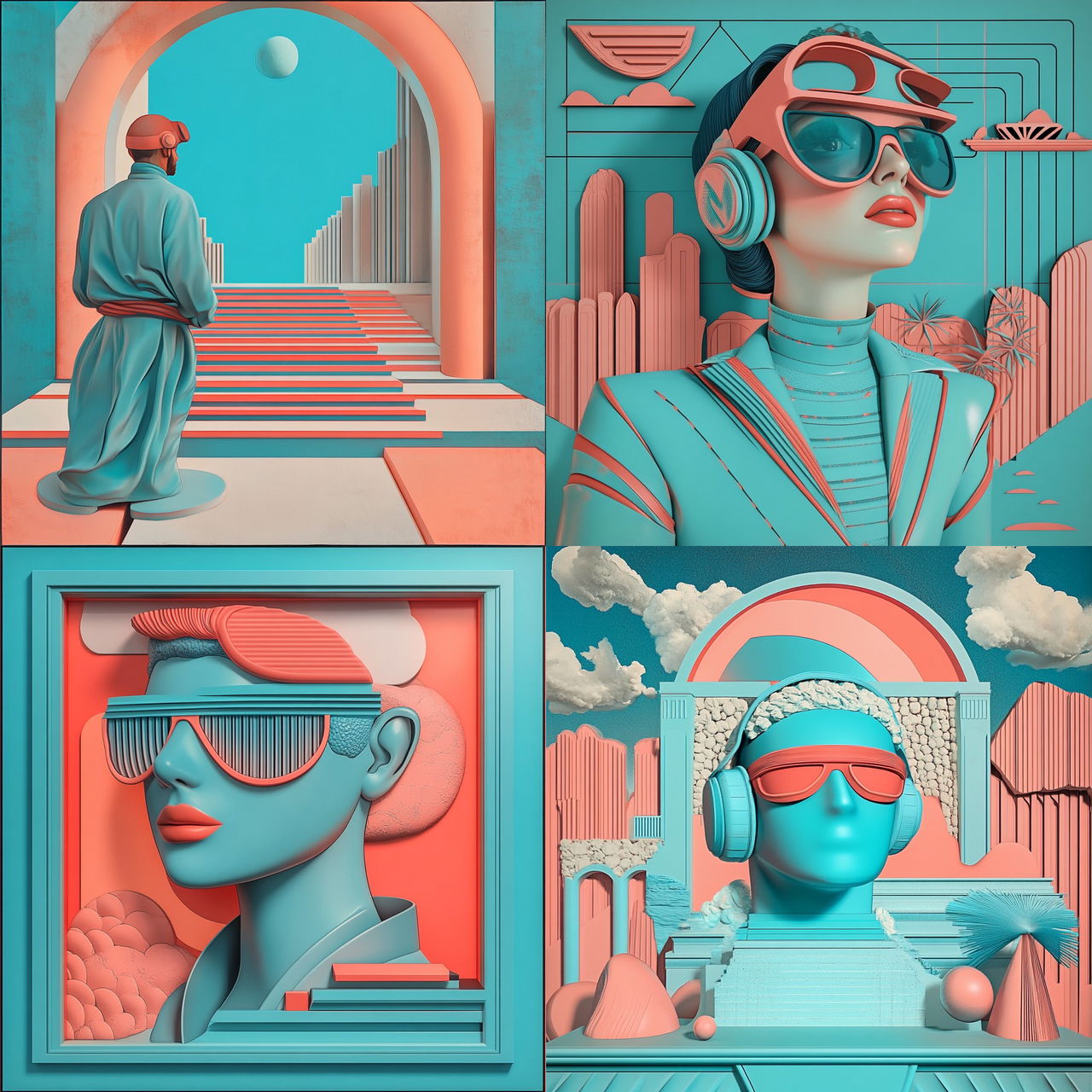 Cartocel style, Midjourney V6.1, render 1 of 4