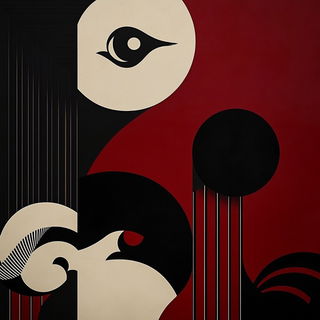Garnet Folklore style, Midjourney V6.1: creative pattern composition
