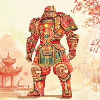 Pulpbazaar style, Midjourney V6.1: concept art character design of retropunk steam knight