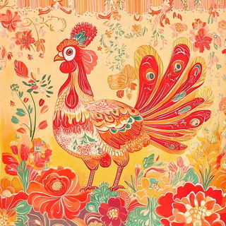 Pulpbazaar style, Midjourney V6.1: traditional folk art