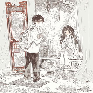Pulpbazaar style, Midjourney V6.1: black-and-white manga comic strip
