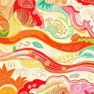 Pulpbazaar style, Midjourney V6.1: creative pattern composition