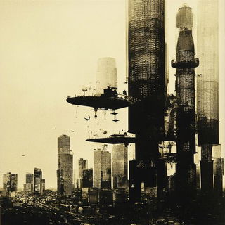 Beamblossom style, Midjourney V6.1: megacity with futuristic bioarchitecture