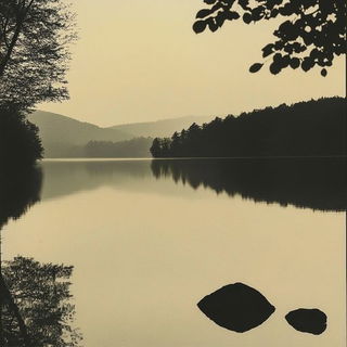 Beamblossom style, Midjourney V6.1: realistic landscape photograph of quiet dawn