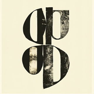 Beamblossom style, Midjourney V6.1: typographic composition with large letters