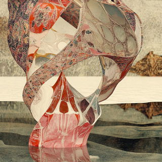 Ruinbloom style, Midjourney V6.1: abstract 3D render