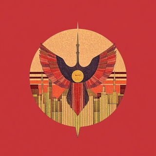 Ruinbloom style, Midjourney V6.1: bold minimalist logo design for Istanbul city municipal services