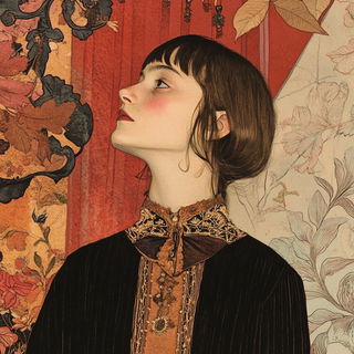 Ruinbloom style, Midjourney V6.1: photographic portrait of female protagonist