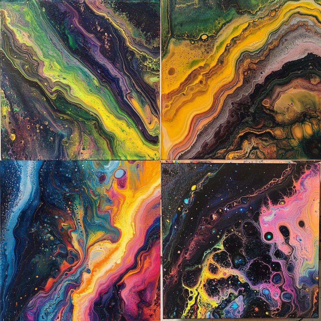 Acrylic pour style, Midjourney V6.1, render 1 of 4