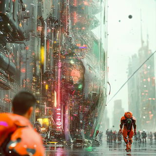 Archidye style, Midjourney V6.1: megacity with futuristic bioarchitecture