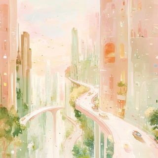 Photostat Plateau style, Midjourney V6.1: megacity with futuristic bioarchitecture