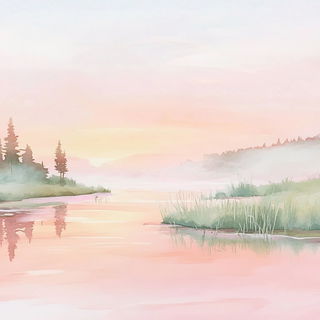 Photostat Plateau style, Midjourney V6.1: realistic landscape photograph of quiet dawn