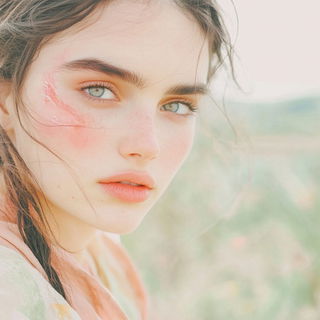 Photostat Plateau style, Midjourney V6.1: photographic portrait of female protagonist