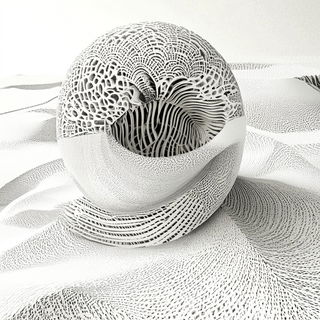 Afterautumn style, Midjourney V6.1: abstract 3D render