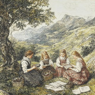 Afterautumn style, Midjourney V6.1: classical 18th-century oil painting