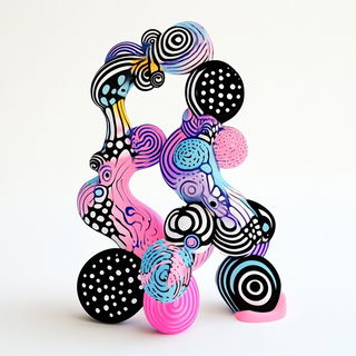 Geomeltdown style, Midjourney V6.1: abstract 3D render