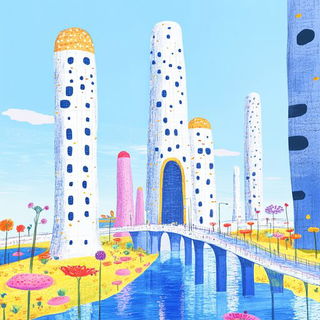 Herbarium Cartographica style, Midjourney V6.1: megacity with futuristic bioarchitecture