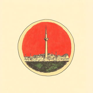 Aeromigradia style, Midjourney V6.1: bold minimalist logo design for Istanbul city municipal services