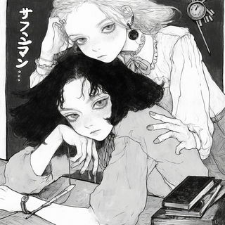 Aeromigradia style, Midjourney V6.1: black-and-white manga comic strip