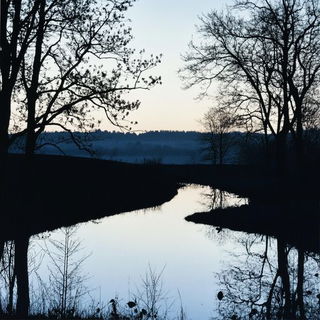 Megathorax style, Midjourney V6.1: realistic landscape photograph of quiet dawn