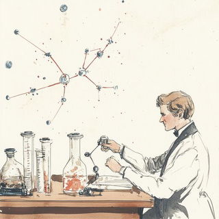 Raymane style, Midjourney V6.1: editorial illustration for popular scientific magazine cover