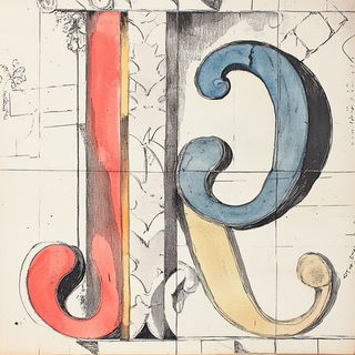 Raymane style, Midjourney V6.1: typographic composition with large letters