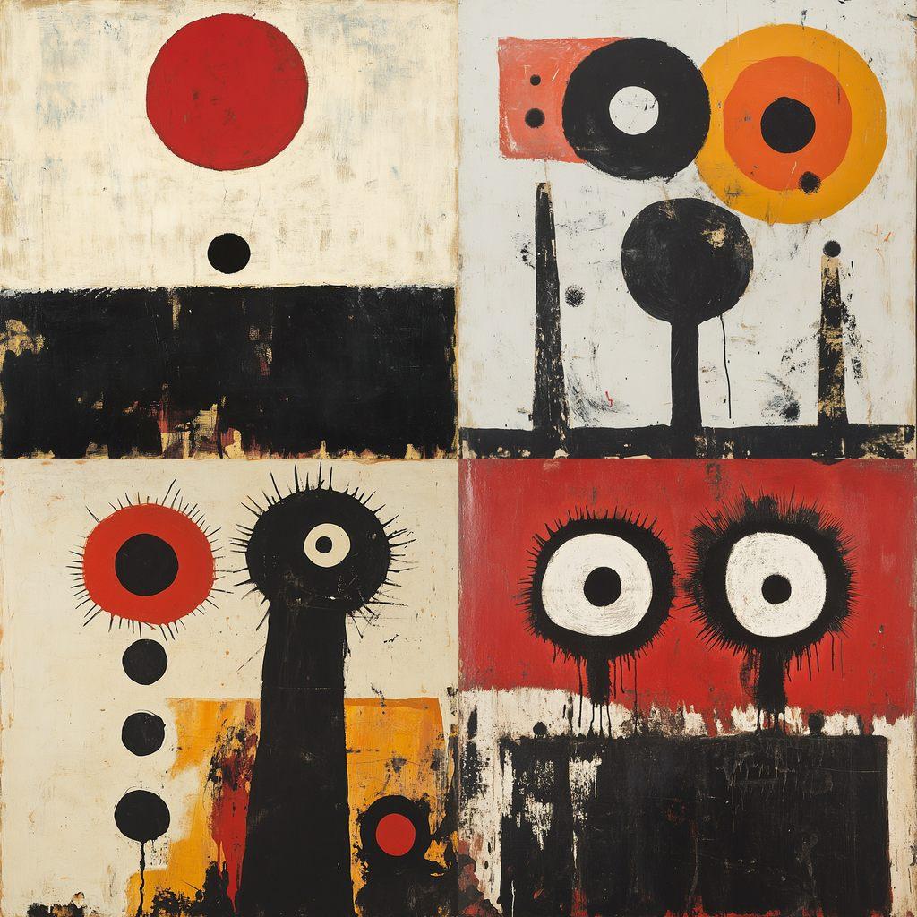 Adolph Gottlieb style, Midjourney V6.1, render 1 of 4