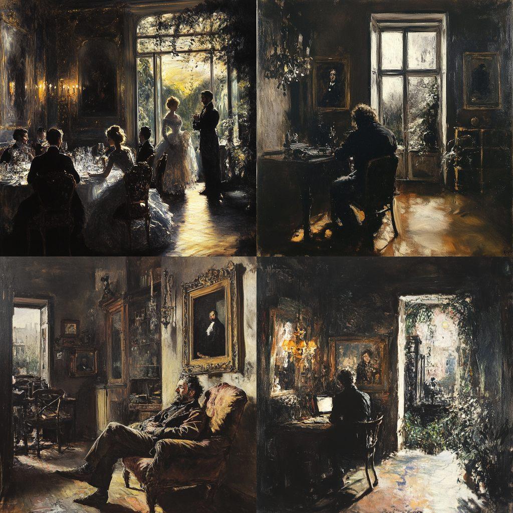 Adolph Menzel style, Midjourney V6.1, render 1 of 4