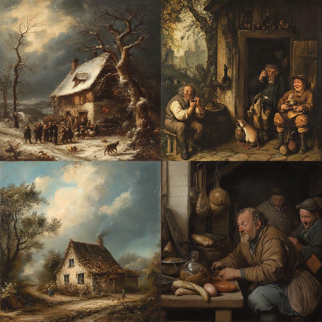Adriaen van Ostade style, Midjourney V6.1, render 1 of 4