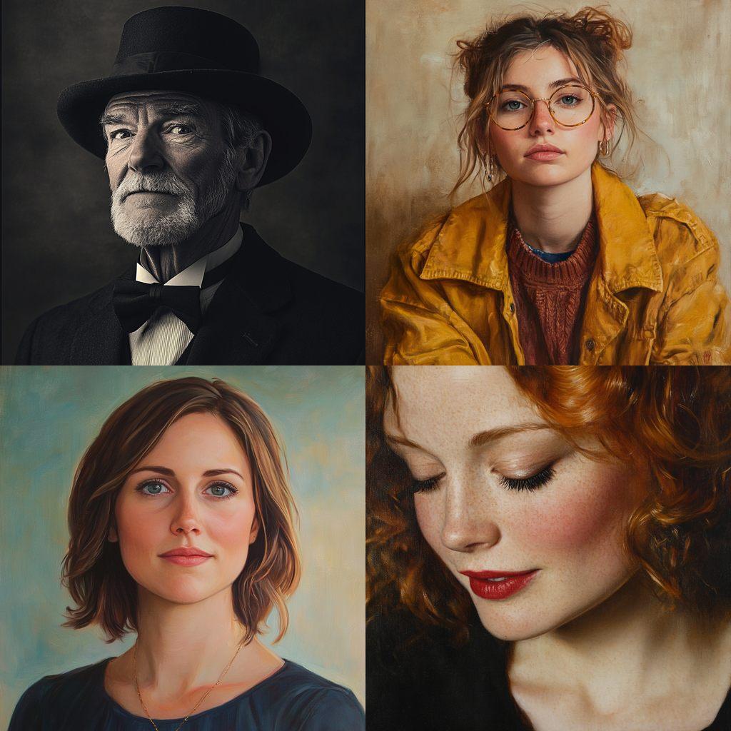 Advertising portrait style, Midjourney V6.1, render 1 of 4