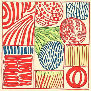 Pressure Marks style, Midjourney V6.1: creative pattern composition