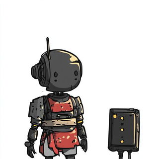 Gearshadowism style, Midjourney V6.1: concept art character design of retropunk steam knight