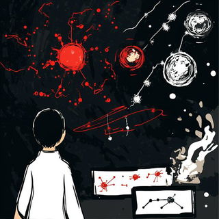 Gearshadowism style, Midjourney V6.1: editorial illustration for popular scientific magazine cover