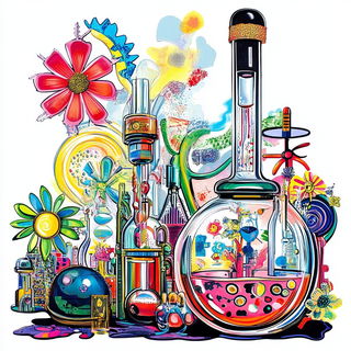 Darkroom Prismcraft style, Midjourney V6.1: editorial illustration for popular scientific magazine cover
