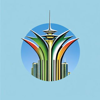 Tidebed Sunstrata style, Midjourney V6.1: bold minimalist logo design for Istanbul city municipal services