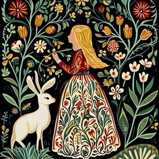 Verandascape style, Midjourney V6.1: retro fairy-tale illustration