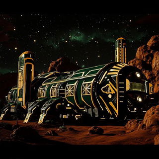 Verandascape style, Midjourney V6.1: cinematic shot from sci-fi movie