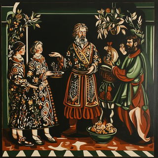 Verandascape style, Midjourney V6.1: classical 18th-century oil painting