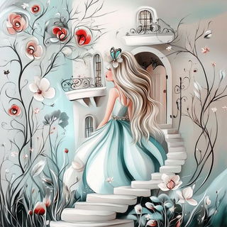 Cloudmolt style, Midjourney V6.1: retro fairy-tale illustration