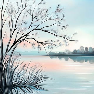 Cloudmolt style, Midjourney V6.1: realistic landscape photograph of quiet dawn