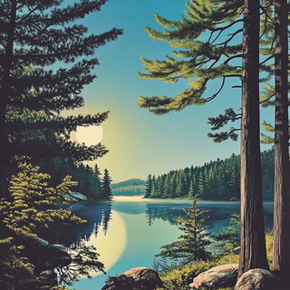 Gilded Bacchanal Engines style, Midjourney V6.1: realistic landscape photograph of quiet dawn