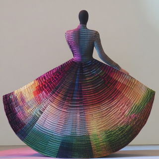 Brushplanet Assemblage style, Midjourney V6.1: haute-couture fashion outfit