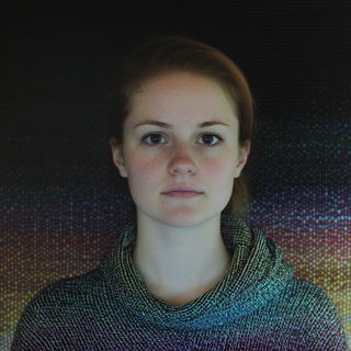 Brushplanet Assemblage style, Midjourney V6.1: photographic portrait of female protagonist