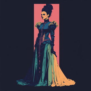 Creamblock Imprint style, Midjourney V6.1: haute-couture fashion outfit